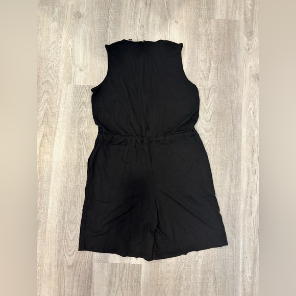 Eileen Fisher Black Sleeveless Romper Shorts Jumpsuit XS - Picture 4 of 7